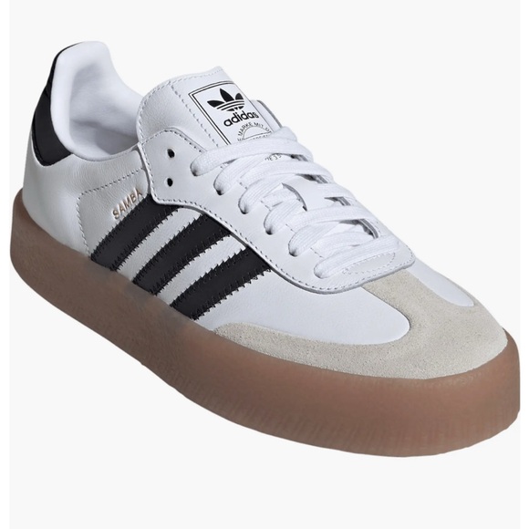 Adidas Sambae White and Black with elevated platform sole.,NWBox Size 7 - Picture 2 of 9